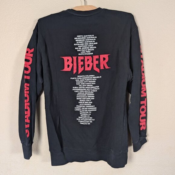 Justin Bieber Team Bieber 2017 Stadium Tour Sweatshirt Unisex M Tour Merch Heavy - Picture 1 of 5